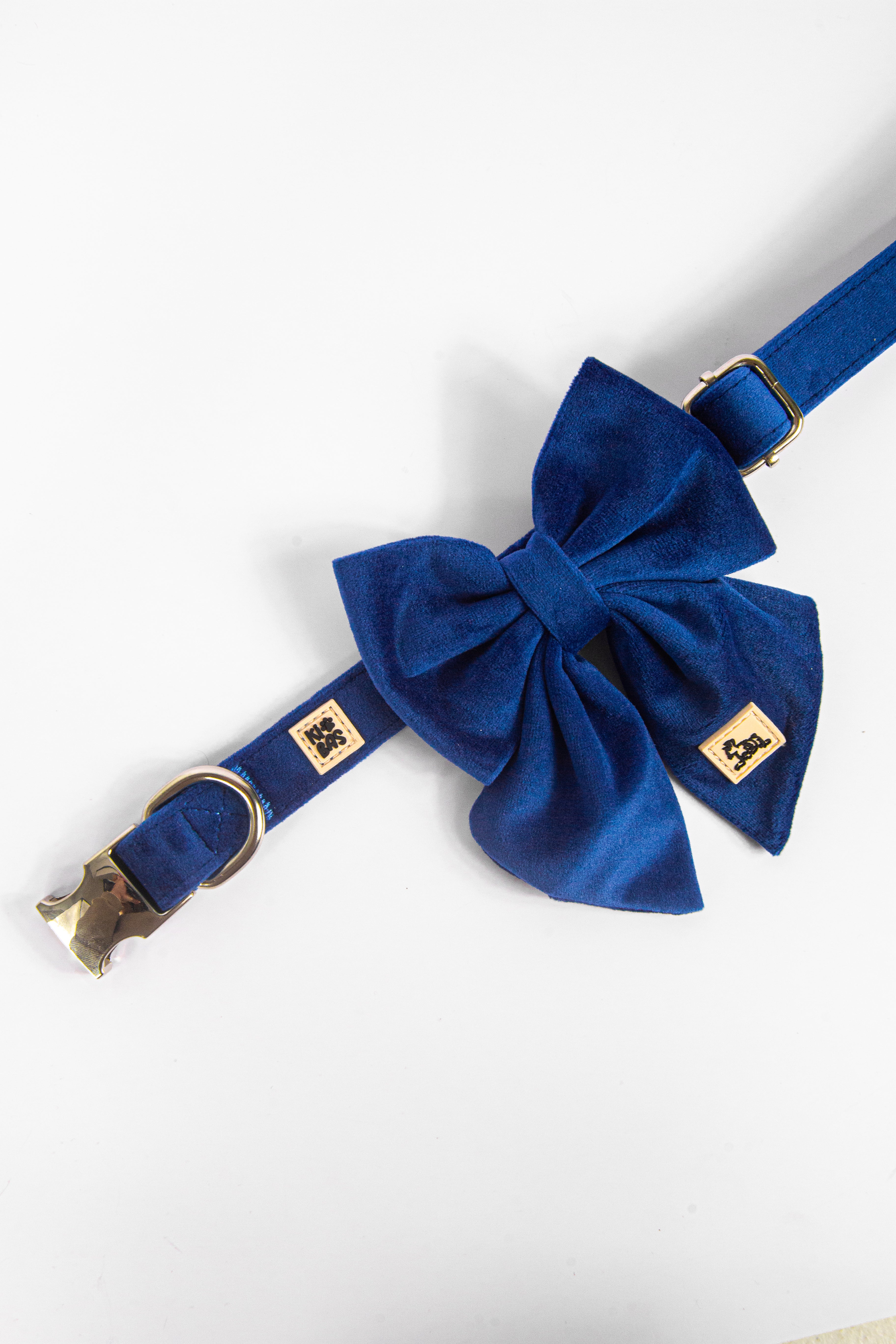 ROYAL BLUE VELVET - BOW
