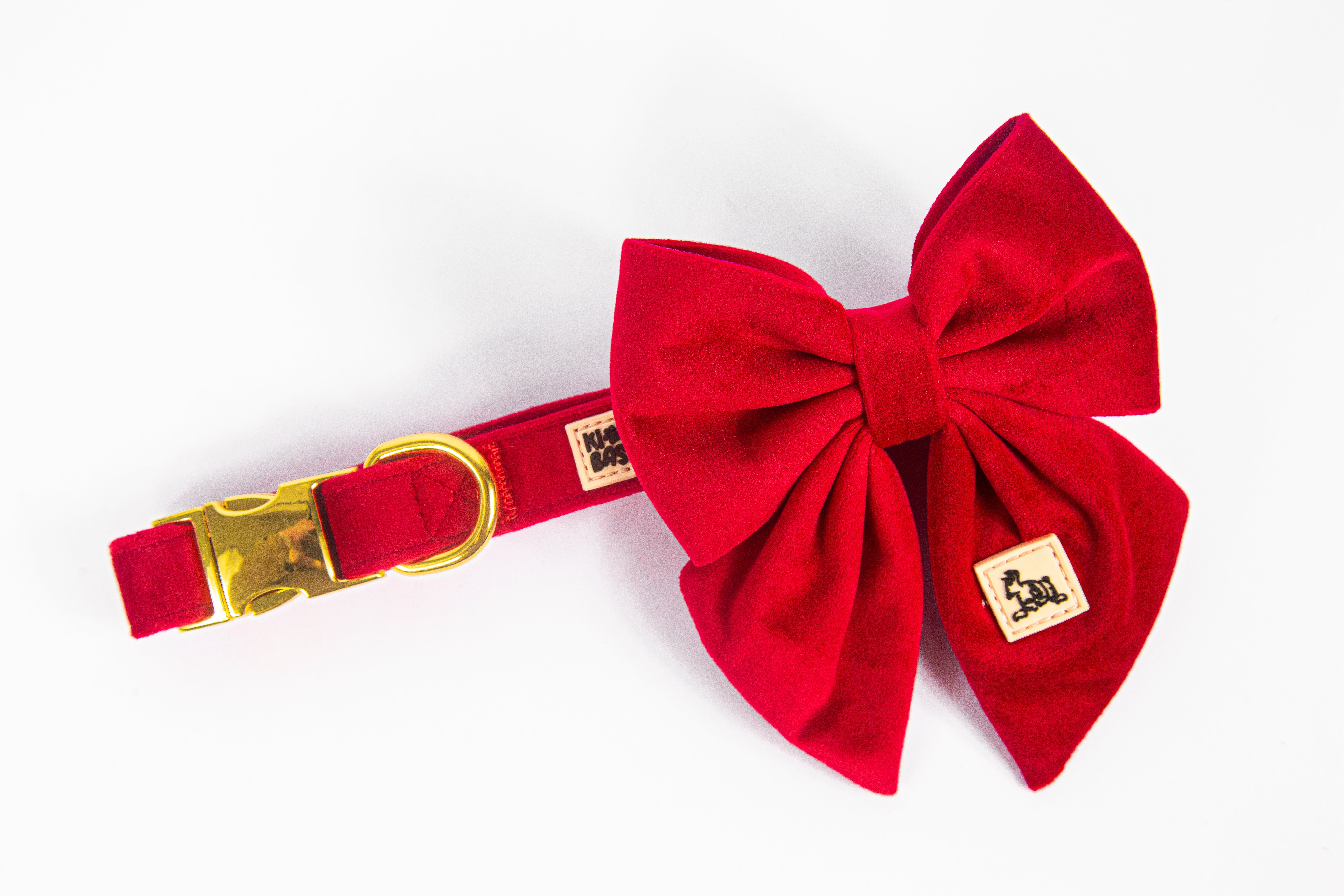 Royal Red Collar + Bow Set