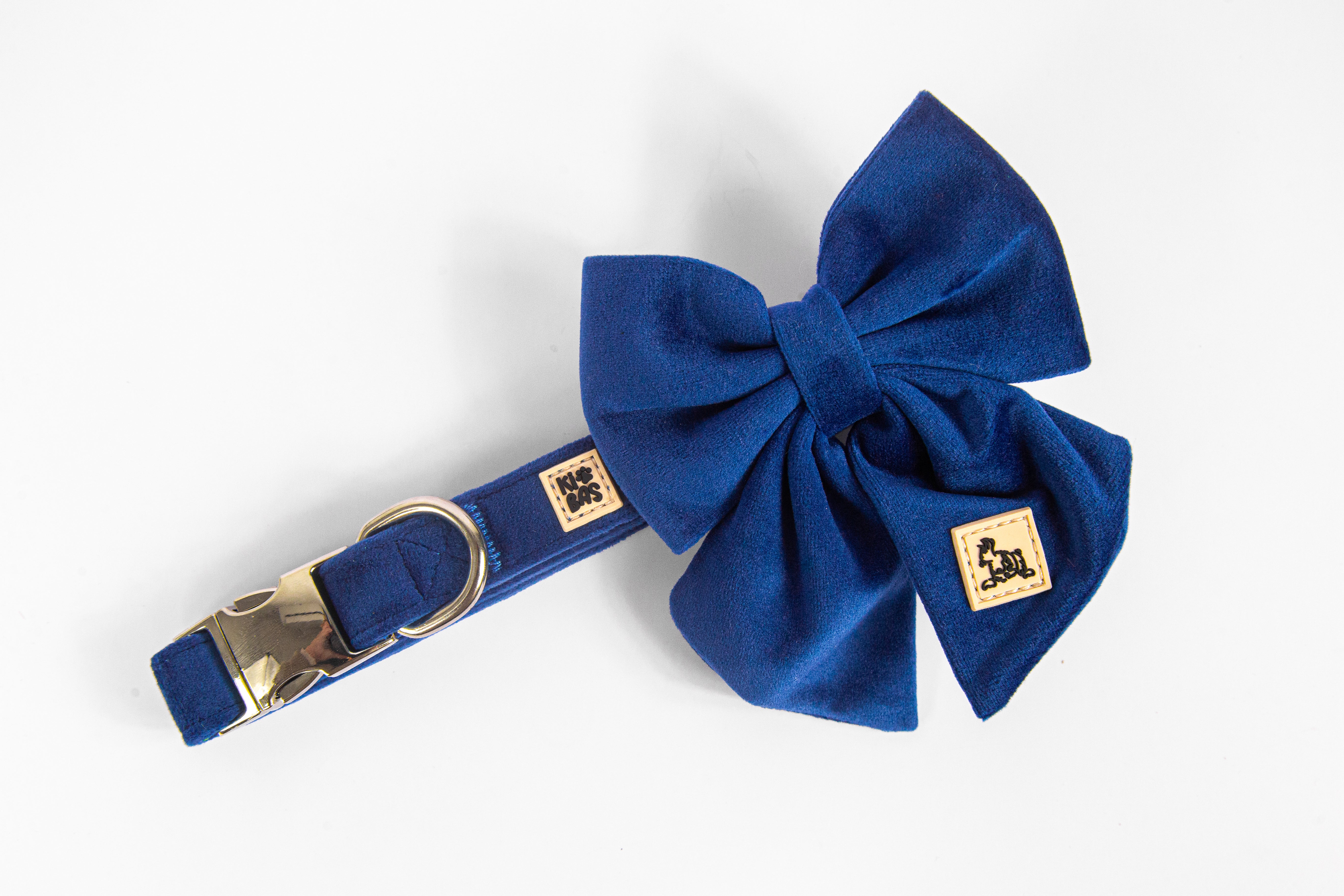 ROYAL BLUE VELVET - BOW