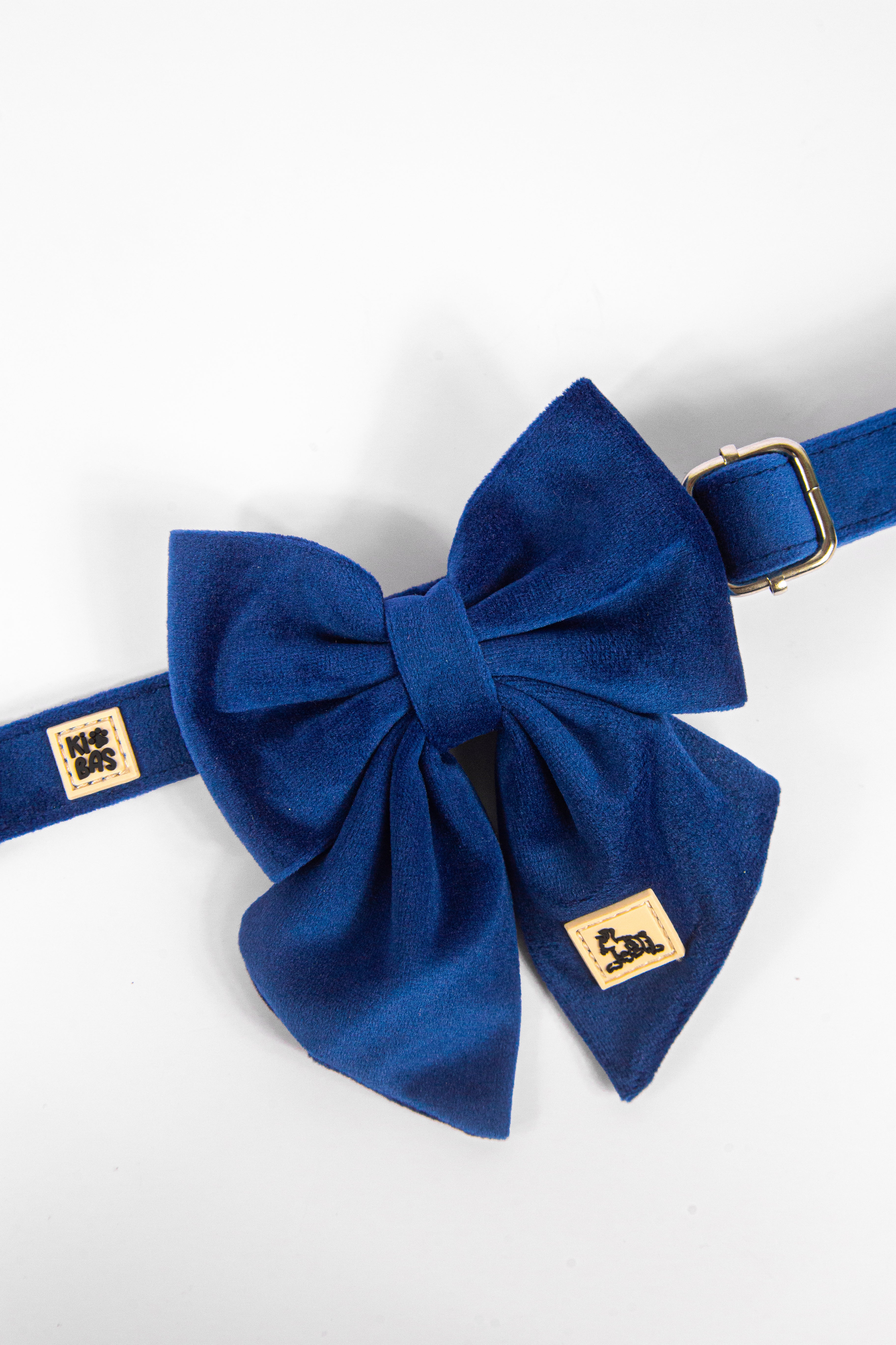 ROYAL BLUE VELVET - BOW