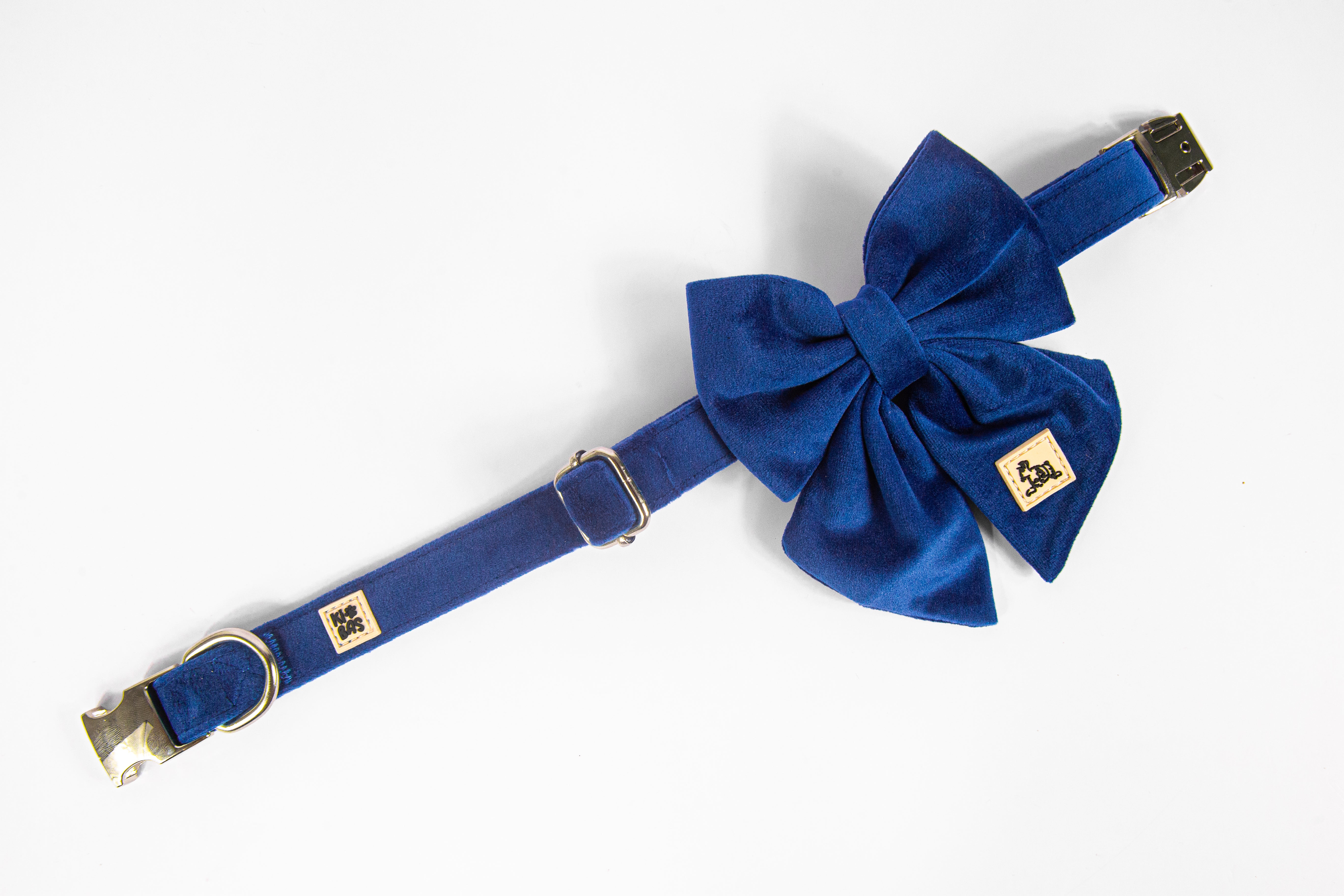 ROYAL BLUE VELVET - BOW