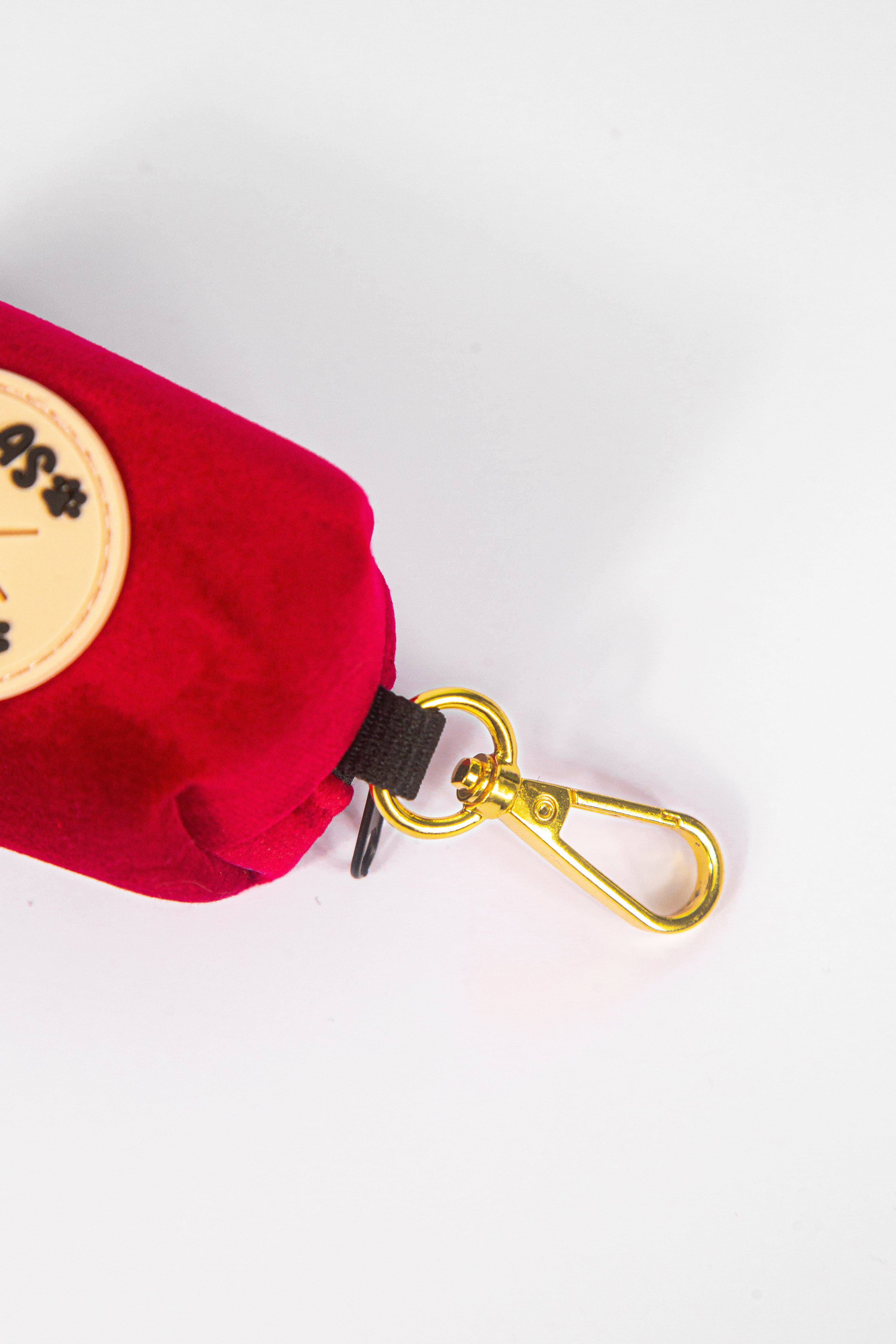 Royal Red Leash + Poop Bag Set