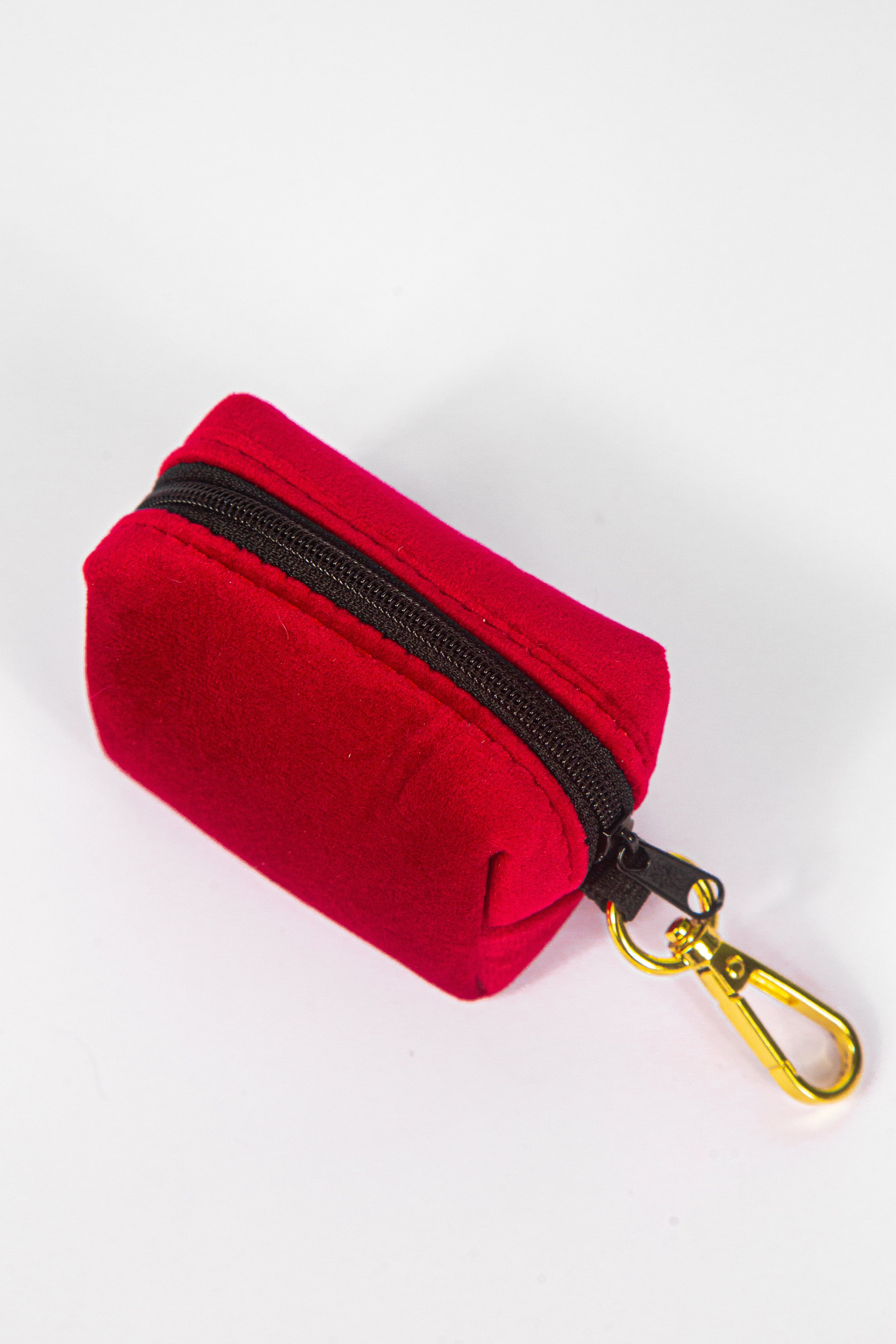 Royal Red Leash + Poop Bag Set