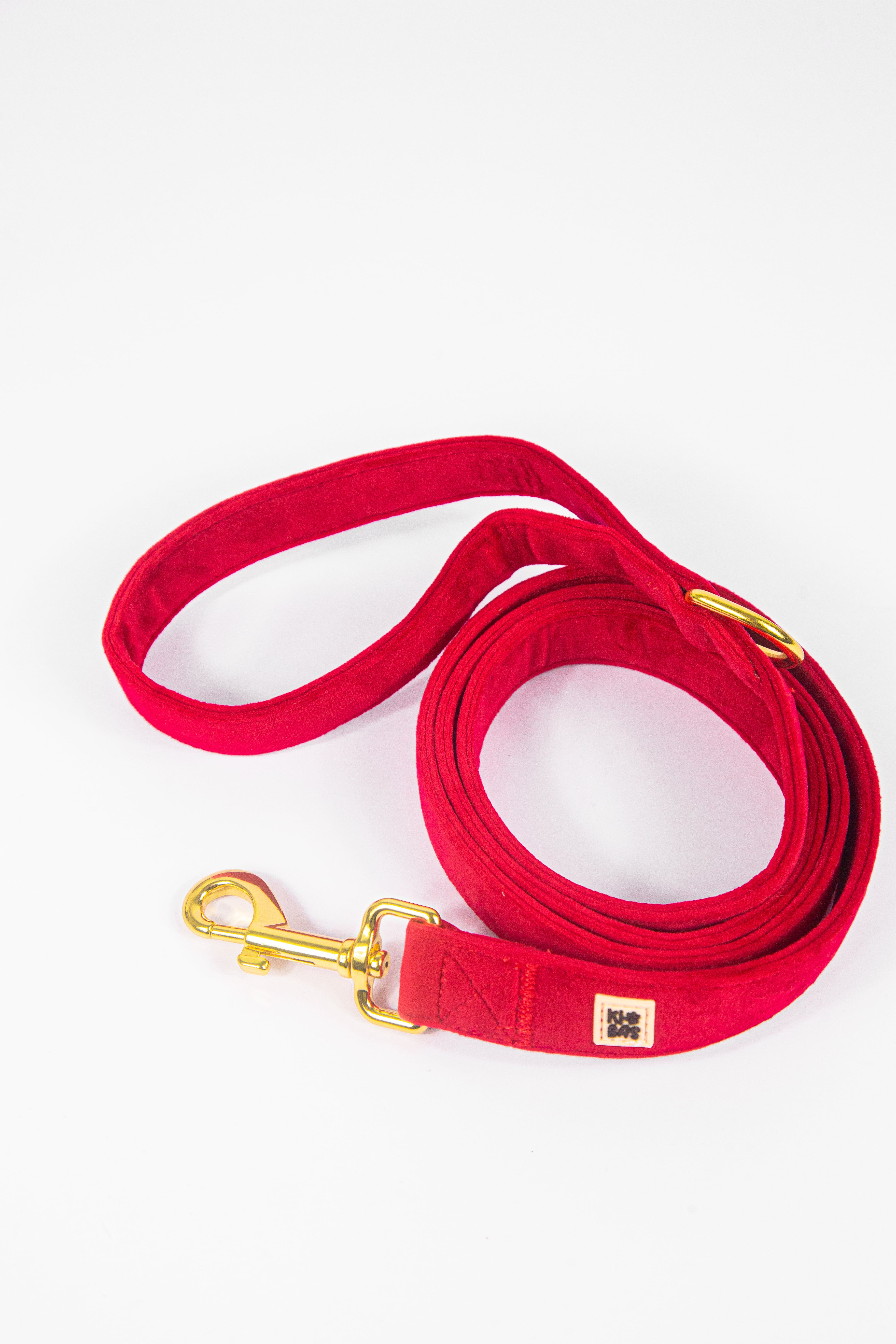 Royal Red Leash + Poop Bag Set