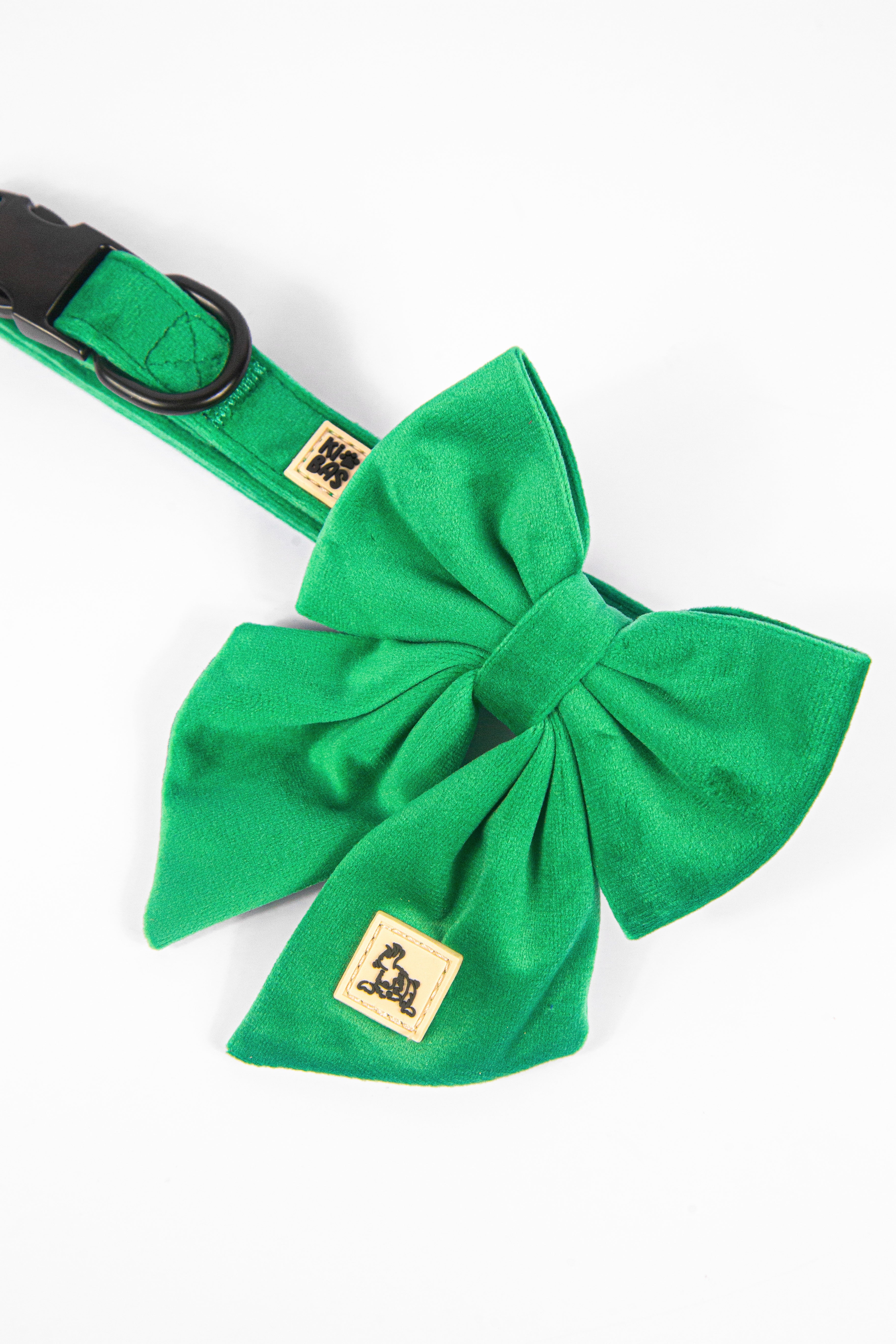 ROYAL GREEN VELVET - SAILOR BOW