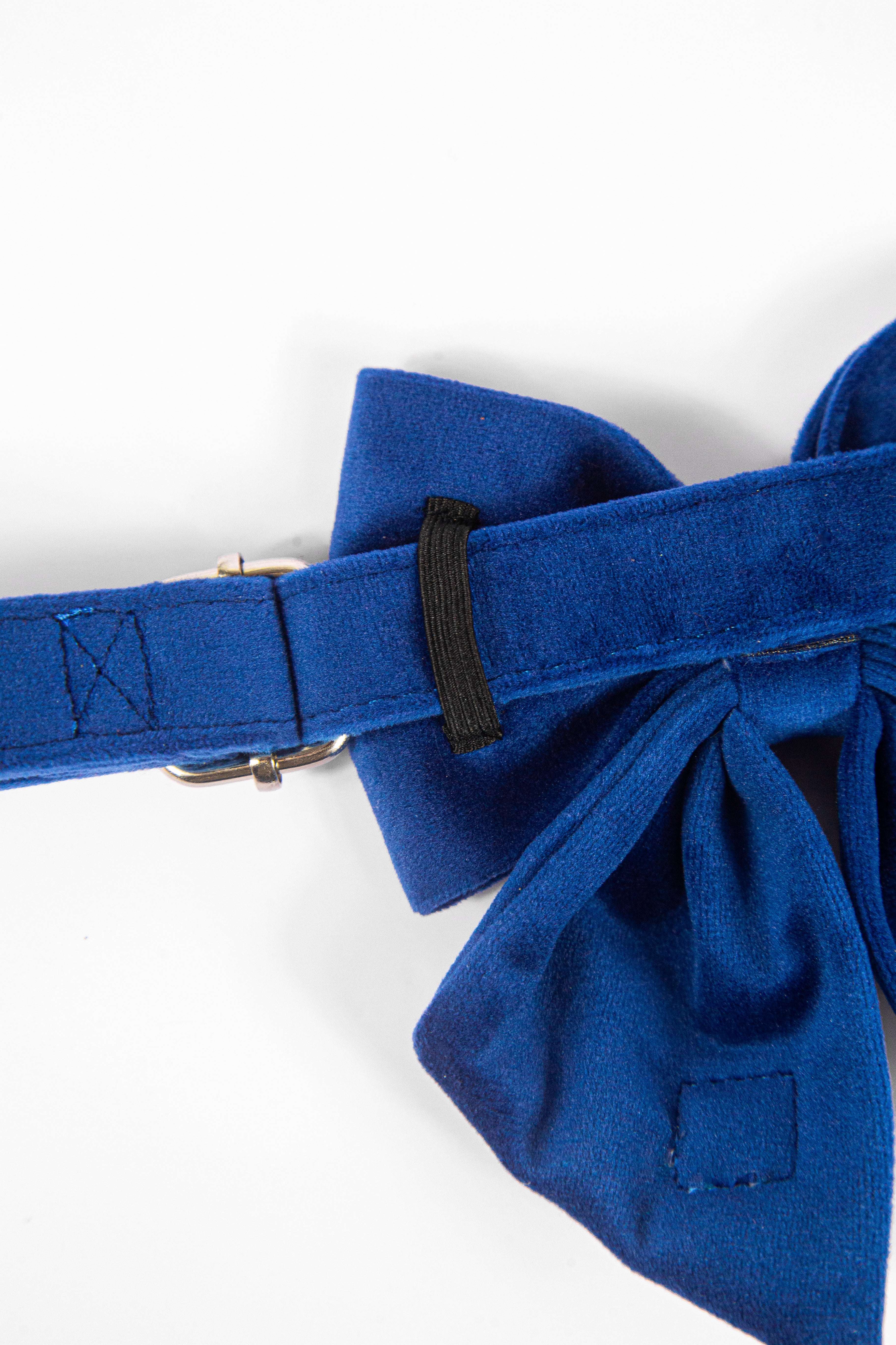 ROYAL BLUE VELVET - SAILOR BOW