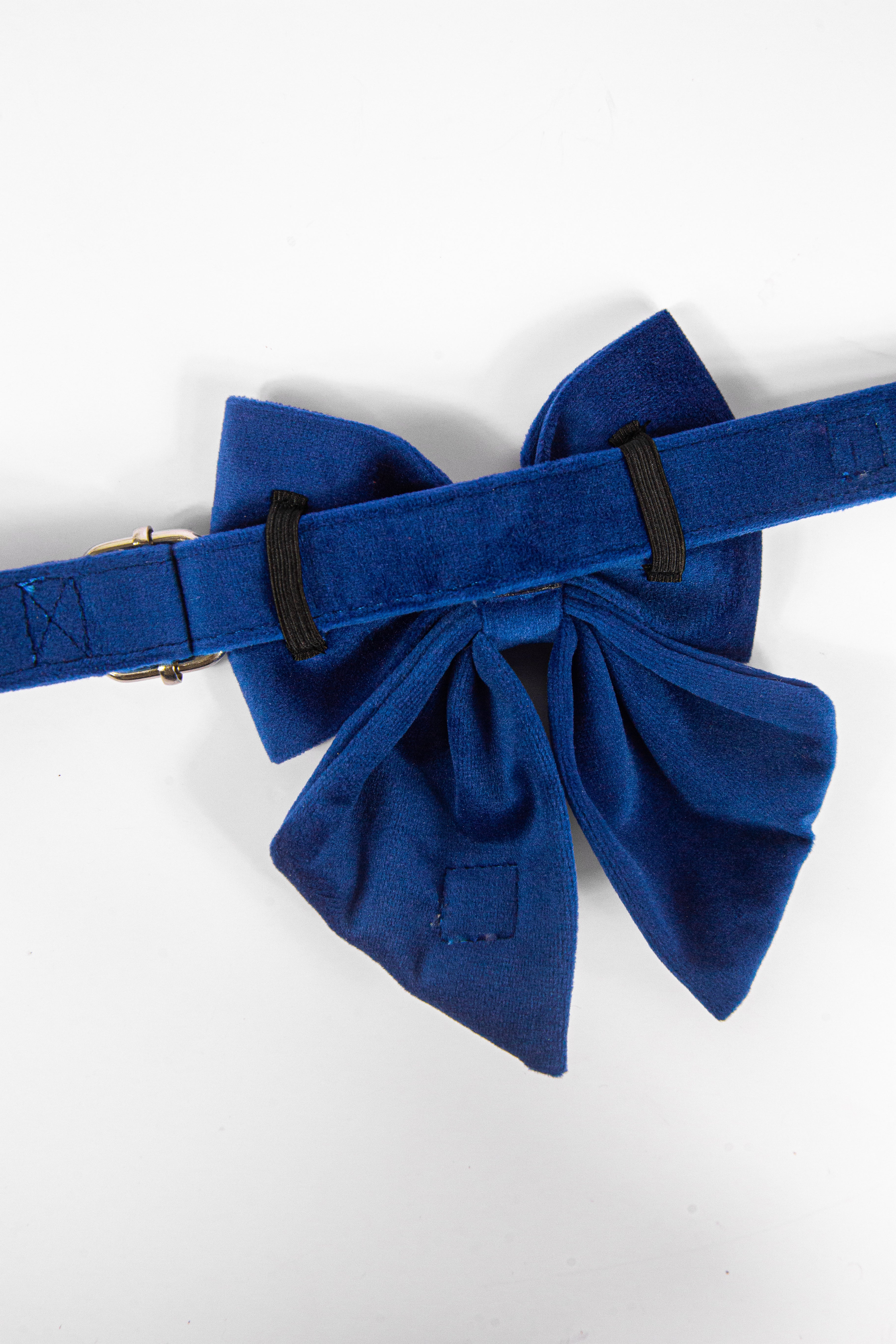 ROYAL BLUE VELVET - SAILOR BOW