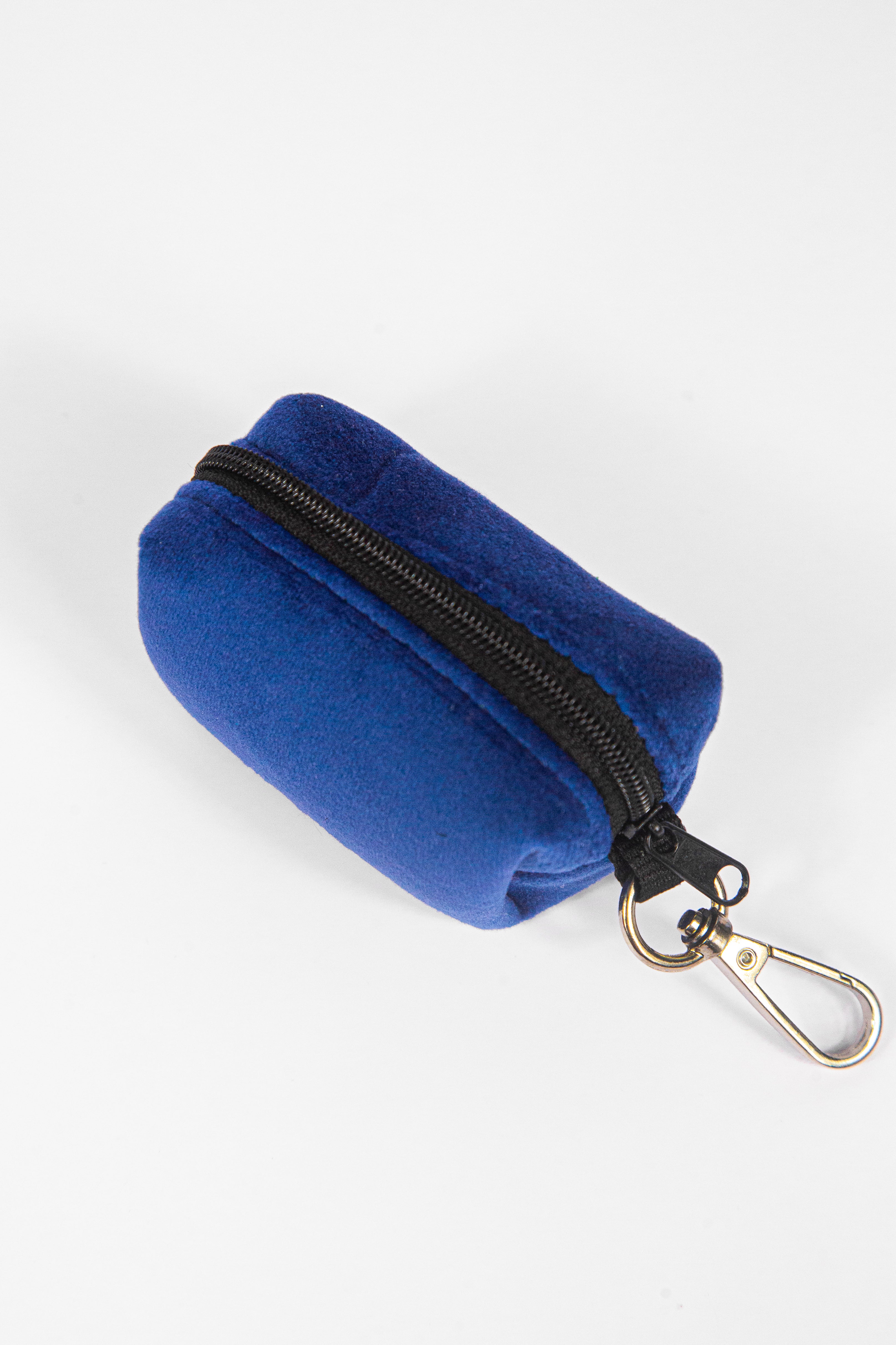 ROYAL BLUE VELVET - POOP BAG HOLDER