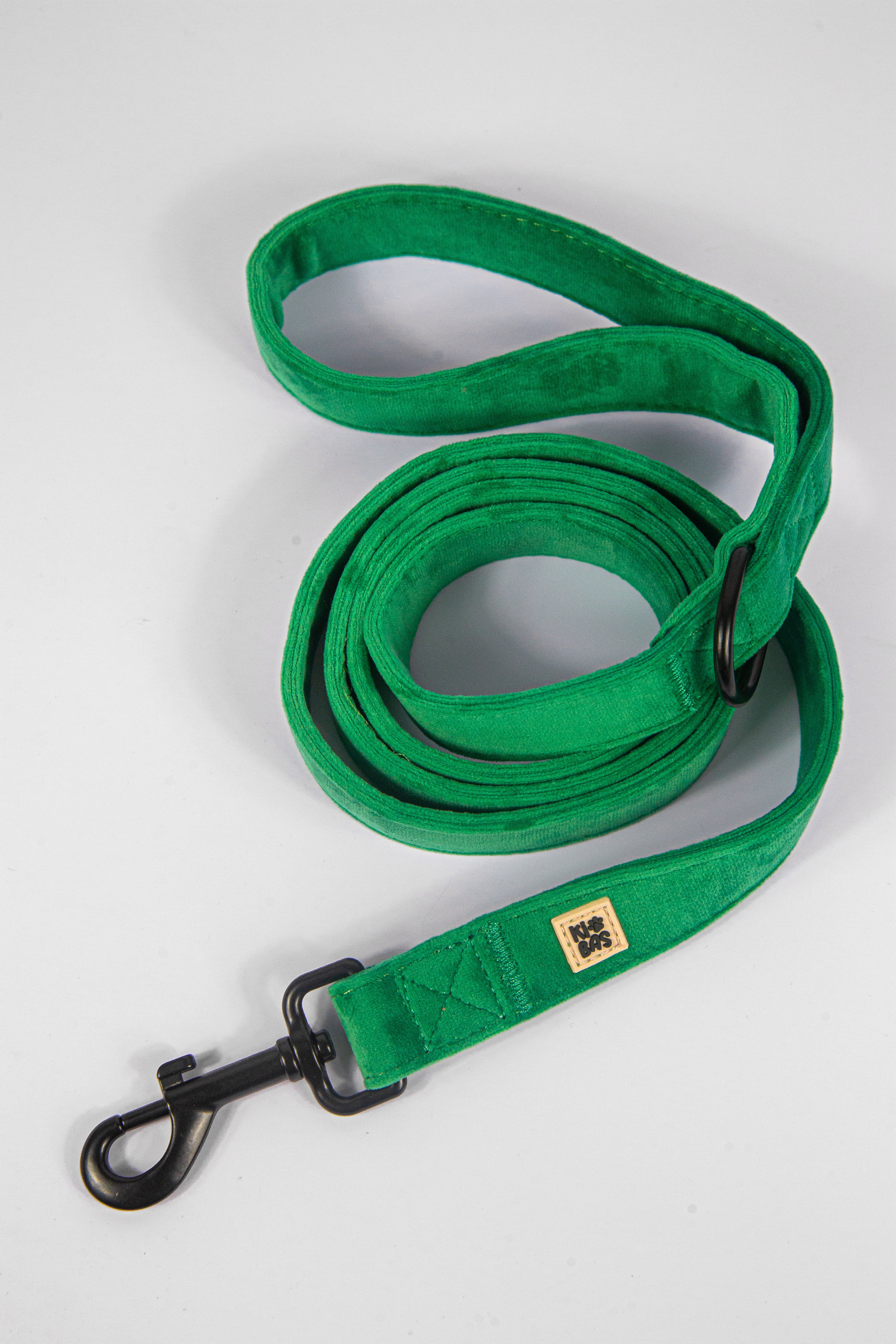 ROYAL GREEN VELVET - LEASH