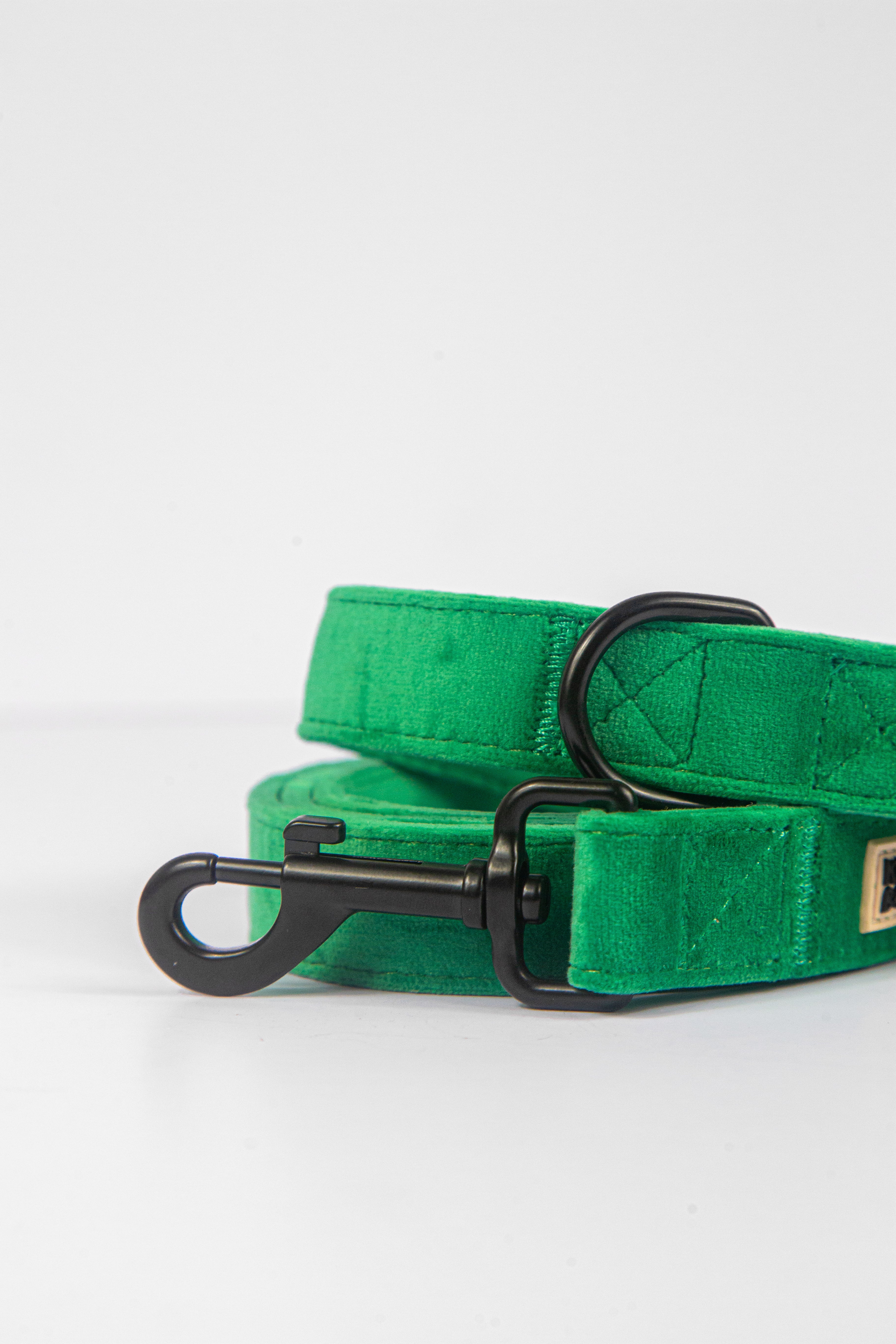 ROYAL GREEN VELVET - LEASH